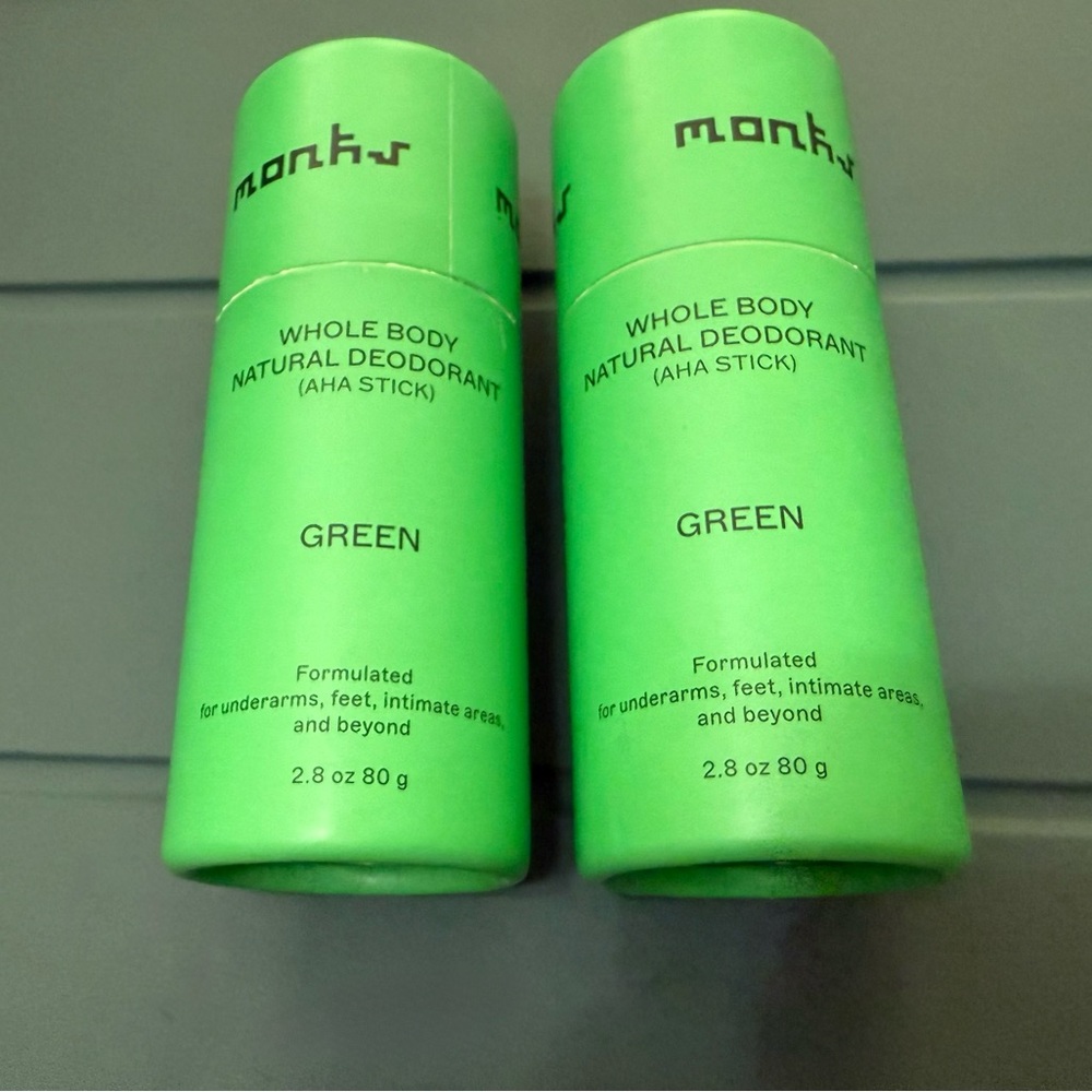 Monks Deodorant Stick Green Whole Body Natural Deodorant